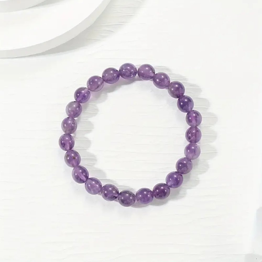 Amethyst Mala Bead Energy Bracelet